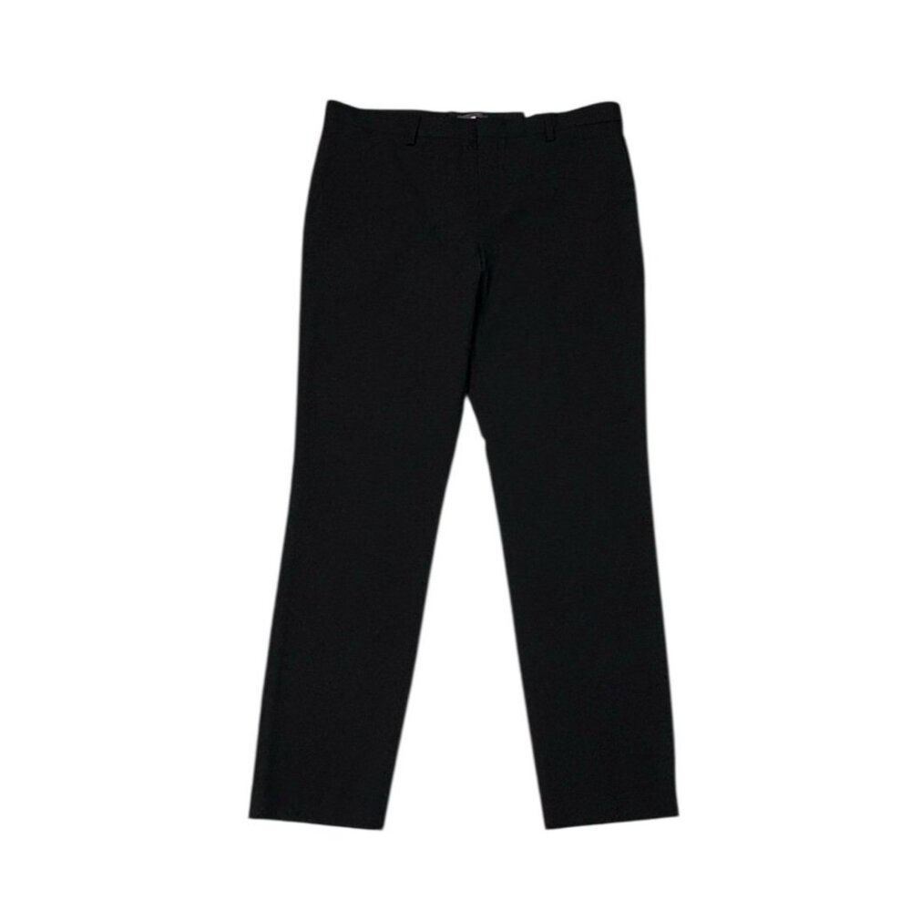 *New H&M Mens Slim Fit Dress Pant Size 36 Black 4-Way Stretch Flat Front Career